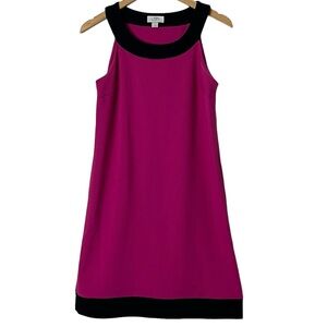 Ann Taylor Loft | Pink sleeveless scoop neck shift dress size 4